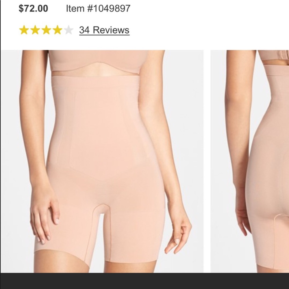 Spanx Oncore mid tight shorts w/o straps no tags